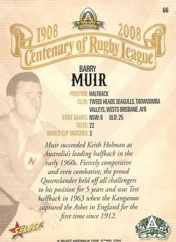 2008 NRL Centenary #66 Barry Muir Back